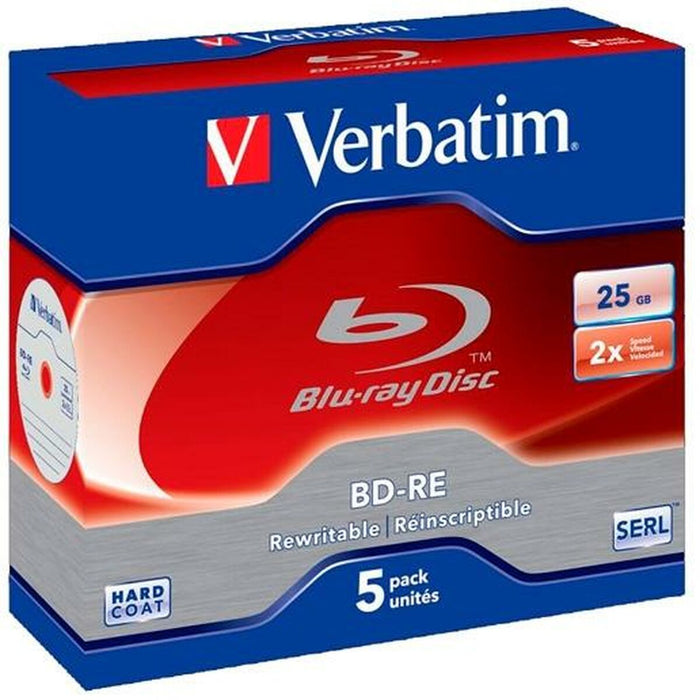 Blu-ray BD-RE Verbatim 25 GB 6x 5 Pieces (10 Units)