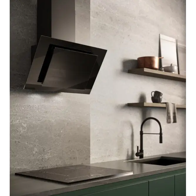 Vertical Eco Duo Glass Wall-mounted chimney hood Black - Cooker hoodsAGD-OKA<<<Home Appliance - ProductsAGD<<<ActionPL
