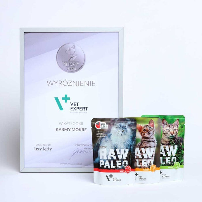 VETEXPERT Raw Paleo Adult Cat Sterilised Beef - wet cat food - 100 g