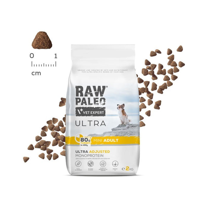 VETEXPERT Raw Paleo Ultra Mini Adult Turkey - dry dog food - 2 kg