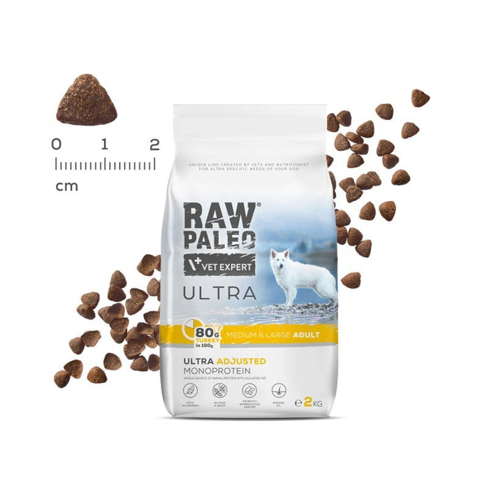 VETEXPERT Raw Paleo Ultra Medium&Large Adult Turkey - dry dog food - 2 kg