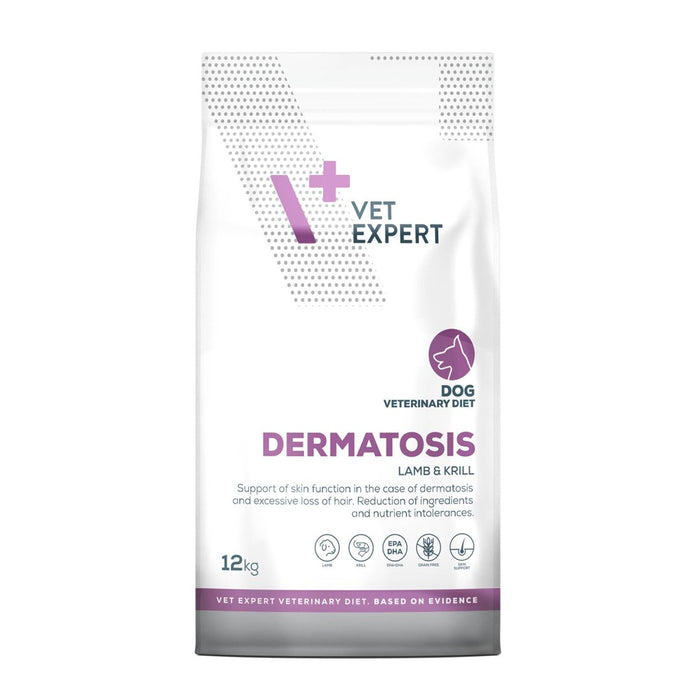 VETEXPERT Veterinary Diet Dermatosis Dog Lamb & Krill - dry dog food - 12 kg
