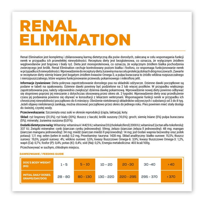 Fodder VETEXPERT Renal Elimination Rabbit 8 kg