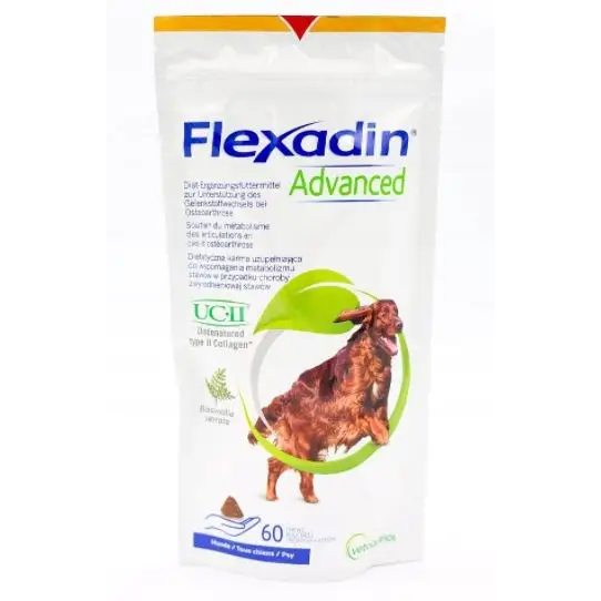 Vetoquinol Flexadin Advanced- snacks for dogs- 60 tablets - Supplements and medicated preparations