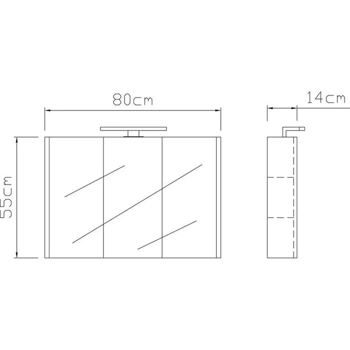 VICARD NAOMI BATHROOM CABINET WITH MIRROR - Мебели<<<Мебели и огледала за баня<<<Баня<<<Praktiker&&&Мебели за