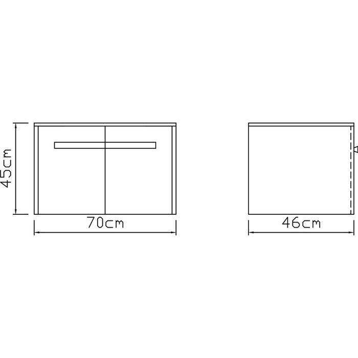 BATHROOM CABINET WITH DOUBLE DOOR WASHBASIN VICARD ELINOR