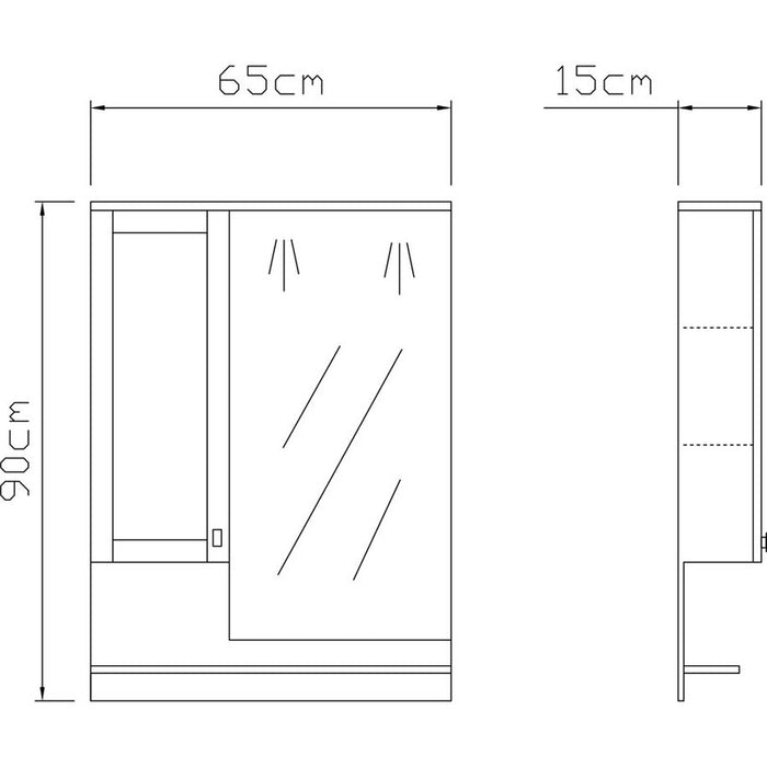 VICARD DUBLIN MIRROR BATHROOM CABINET