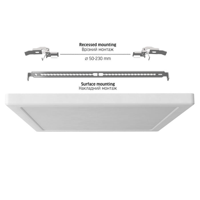SQUARE LED CEILING LIGHT VL-DL6S-24CW 3K/4K/6.5K 3CCT VIDEX - WHITE