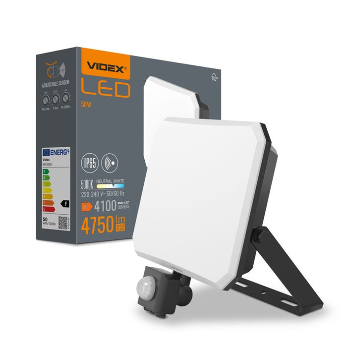 LED SPOTLIGHT VLE-F3-0505B-S FLOOD SENSOR 50W/5K VIDEX