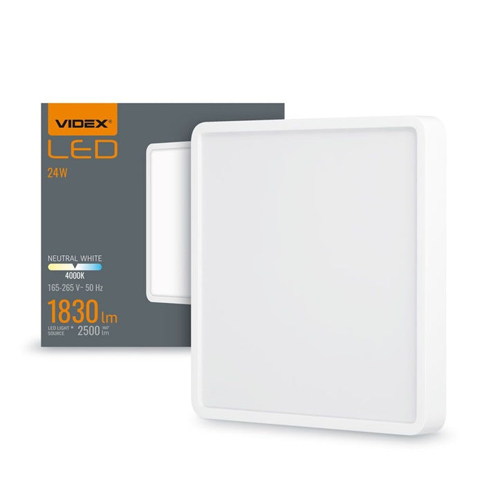 LED LAMP VLE-DLSS-244 SURFACE FRAME SQ 24W/4K/WH VIDEX