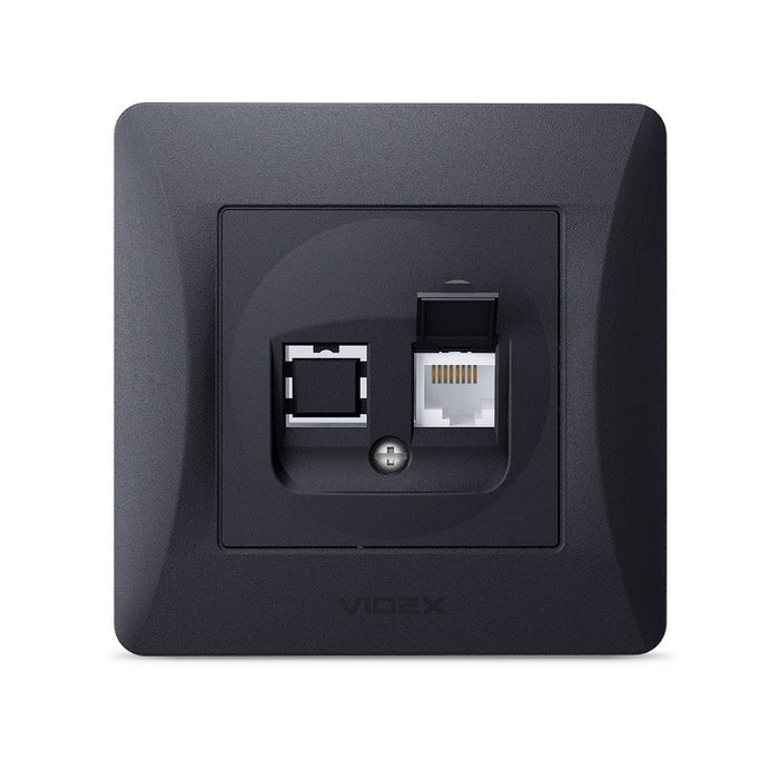 COMPUTER SOCKET VF-BNSK1PC6-BG CAT6 BINERA VIDEX - GRAPHITE