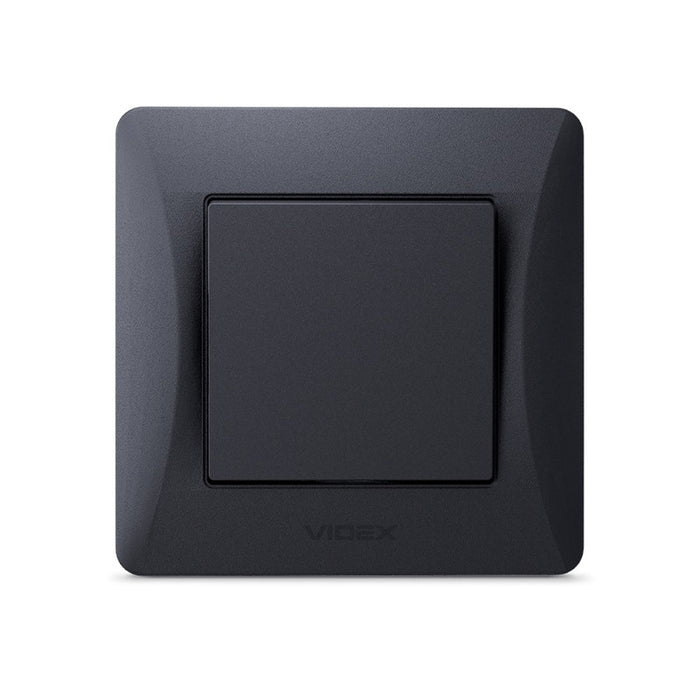 SINGLE POLE SWITCH VF-BNSW1-BG 10A BINERA VIDEX - GRAPHITE