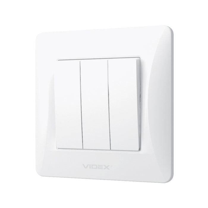 TRIPLE SWITCH VF-BNSW3-W 10A BINERA VIDEX - WHITE