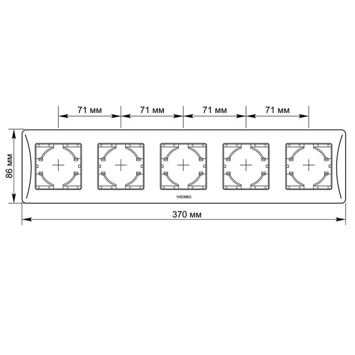 FIVE HORIZONTAL FRAME VF-BNFR5H-BG - GRAPHITE