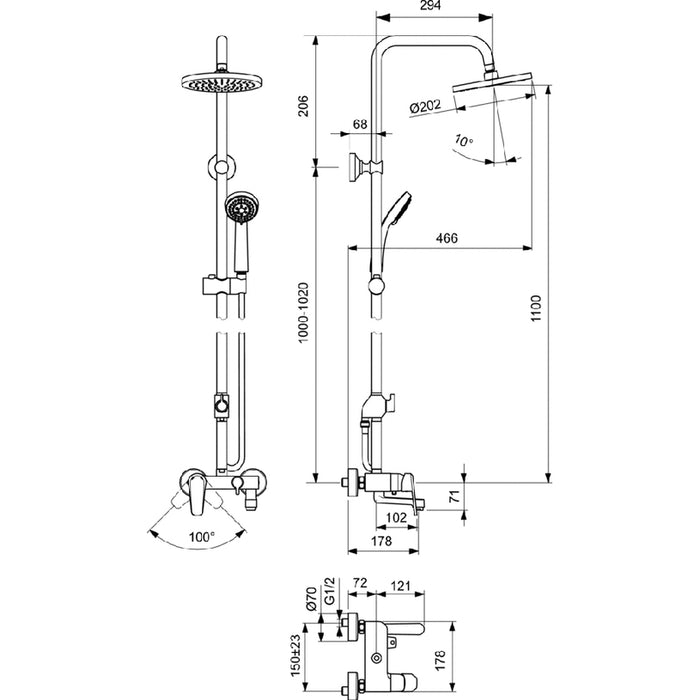 SHOWER SYSTEM VIDIMA SEVA L