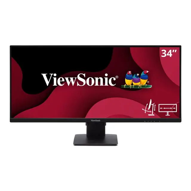 VIEWSONIC VA3456-MHDJ Monitor 34inch 21:9 3440x1440 SuperClear IPS LED 4ms 2xHDMI DisplayPort speakers - Консюмър и
