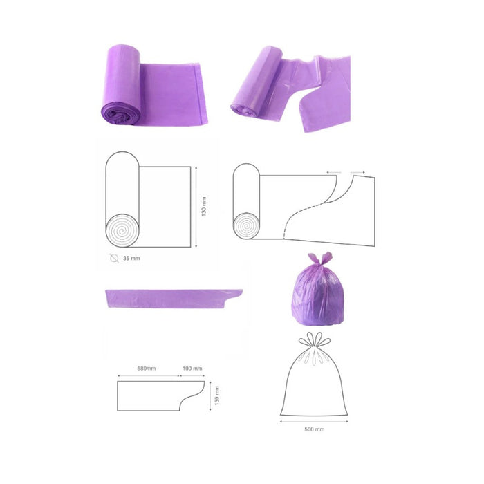 GARBAGE BAGS 35L WITH EARS LAVENDER SCENT 26 PCS. STANDARD VIGO
