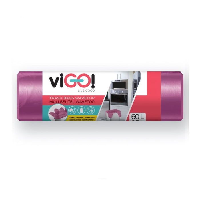 GARBAGE BAGS 60L WITH LAVENDER EARS 18 PCS. STANDARD VIGO
