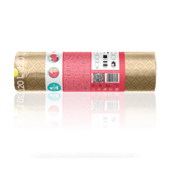 GARBAGE BAGS GOLD 120L WITH TIE 8PCS. PREMIUM #1 VIGO