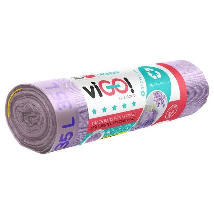 GARBAGE BAGS LD WITH VR. WITH LAVENDER AROMA 35L 12 pcs. PREMIUM 1 VIGO