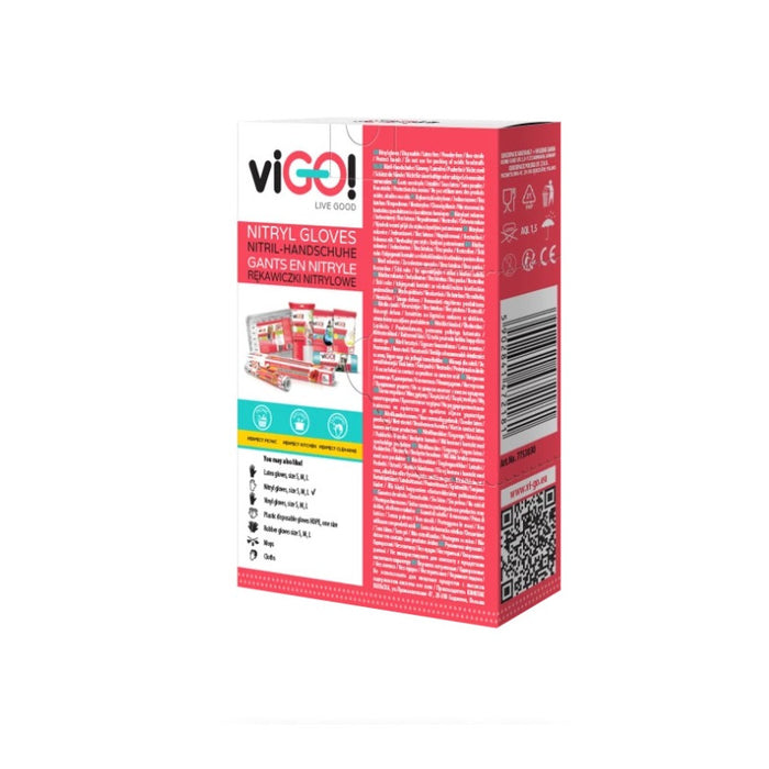 HOUSEHOLD GLOVES NITRILE L PREMIUM VIGO - BLACK