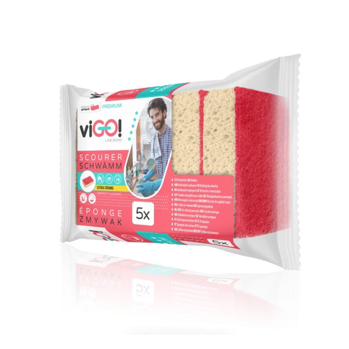 SPONGE FOR DISHES 5 PCS. PREMIUM VIGO