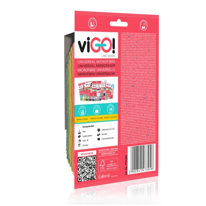 UNIVERSAL MICROFIBER TOWELS 5 PCS. PREMIUM VIGO