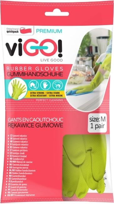 HOUSEHOLD RUBBER GLOVES M PREMIUM VIGO
