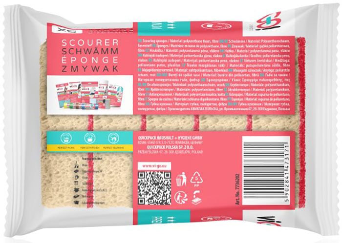 SPONGE FOR DISHES 5 PCS. PREMIUM VIGO