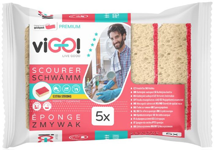 SPONGE FOR DISHES 5 PCS. PREMIUM VIGO