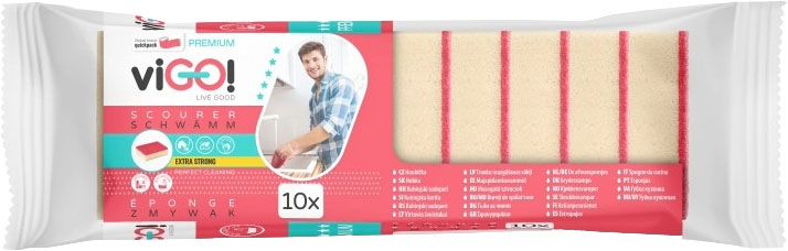 SPONGE FOR CLEANING DISHES 10 PCS. PREMIUM VIGO