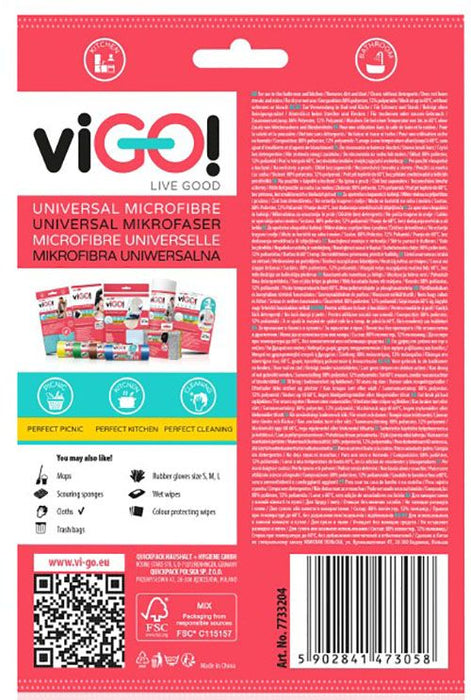 UNIVERSAL MICROFIBER TOWELS 5 PCS. PREMIUM VIGO