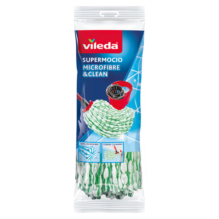 HANDLE SCRAPER MONOCLICK SUPERMOCIO MICROFIBRE CLEAN VILEDA