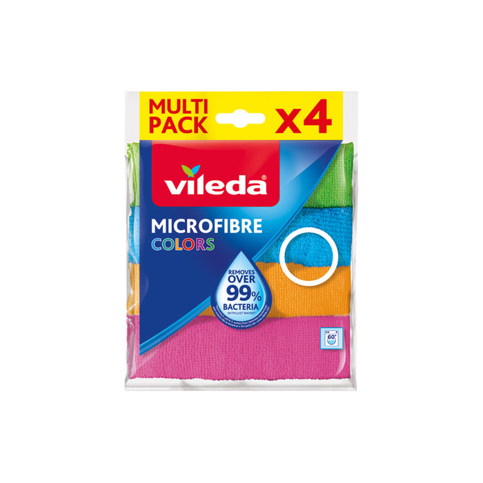 MICROFIBER TOWELS 4 NUMBERS COLORS VILEDA