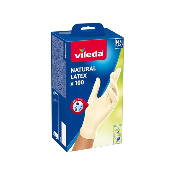 Vileda Multi Latex 100 Disposable gloves Beige 100 pc(s)
