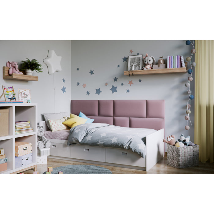 UPHOLSTERED PANEL VILO REGULAR 3 POWDER PINK 30X30 CM