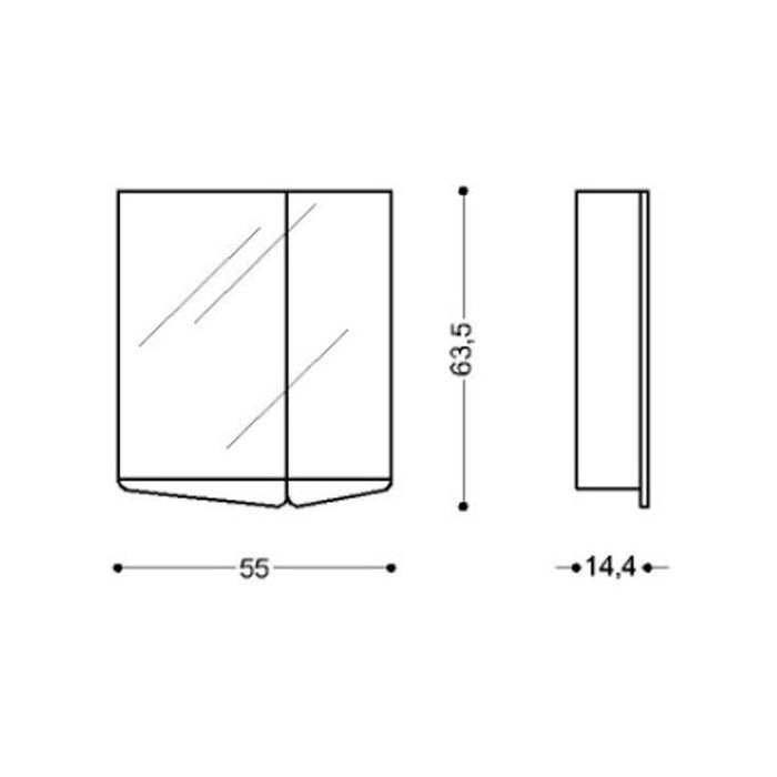 VIVI HEIGHT MIRROR CABINET FOR BATHROOM