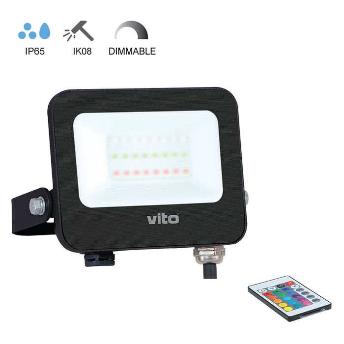 LED SPOTLIGHT WITH REMOTE 20W RGB+W 2000LM VITO SAVA