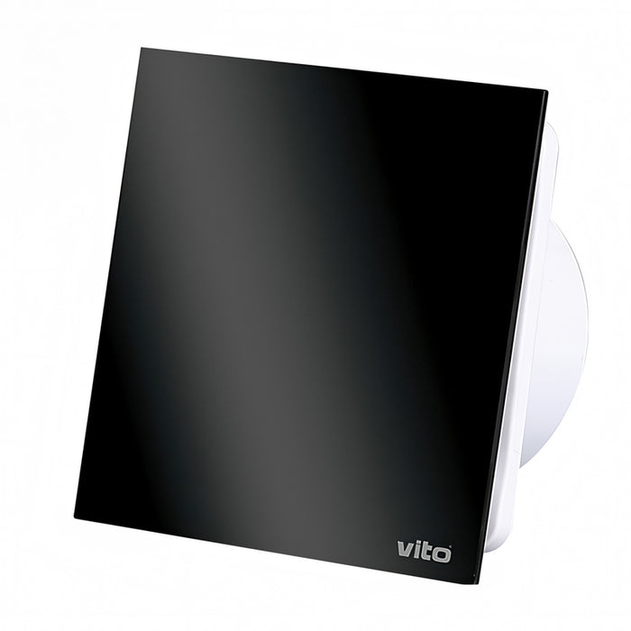 BATHROOM FAN VITO 100 GLASS BLACK