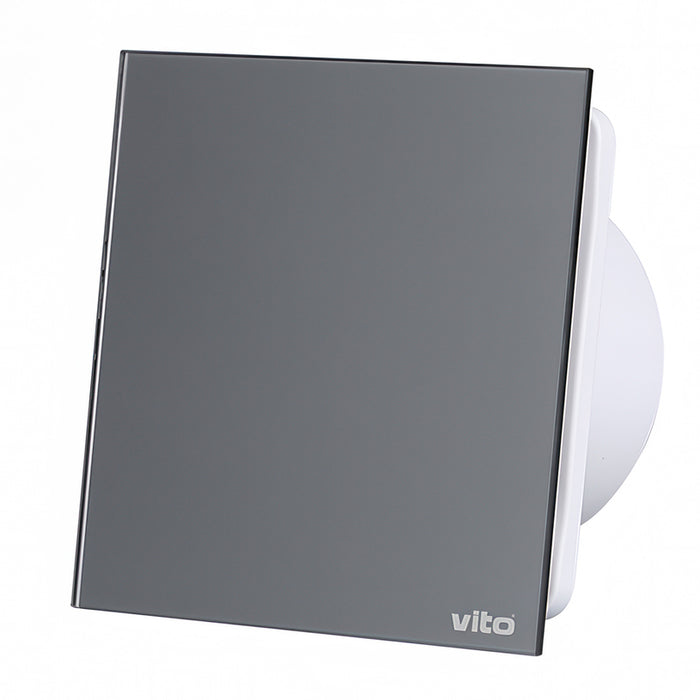 BATHROOM FAN VITO 100 GLASS GREY
