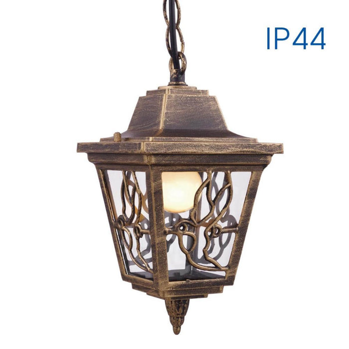 HANGING GARDEN LANTERN, 230V, BRASS