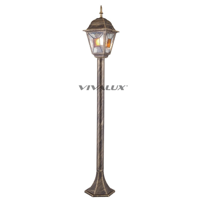 GARDEN LANTERN MURANO POLE BRASS