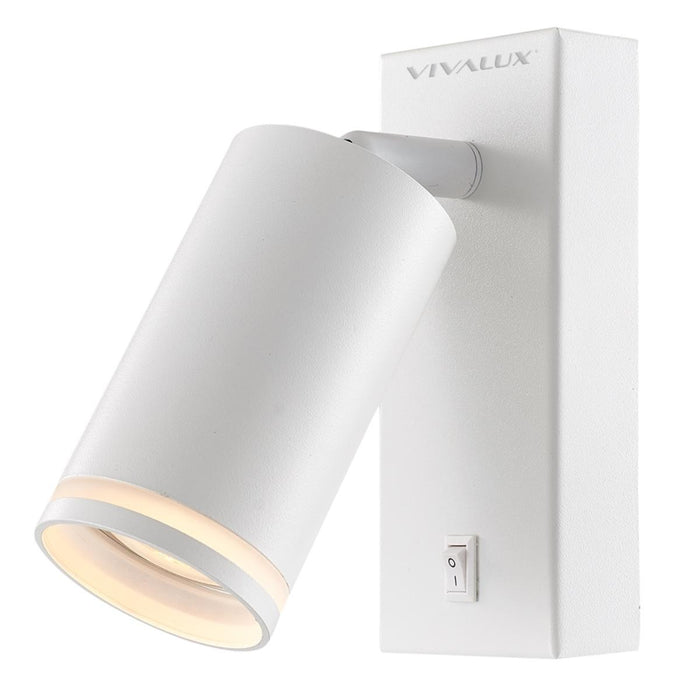 WALL SPOT WITH SWITCH GU10 WHITE VIVALUX KING