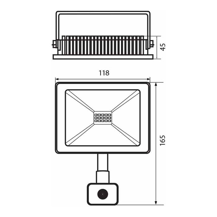 LED SPOTLIGHT WITH SENSOR 10W 6400K 800LM IP44 VIVALUX NYX