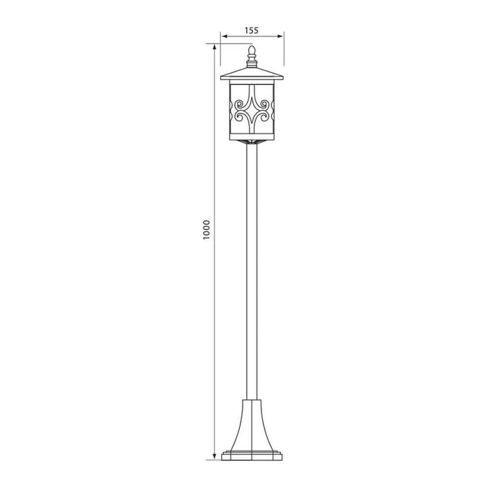 GARDEN LANTERN STANDING 100CM IP44 CAFE VIVALUX JARDIN