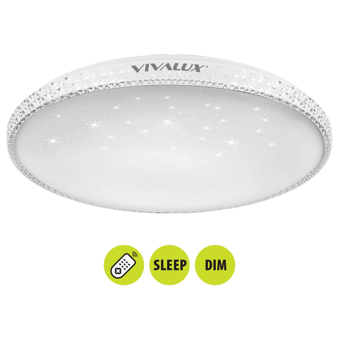 LED CEILING LAMP 3000-6500K 36W DIM STARRY SKY REMOTE VIVALUX HERA