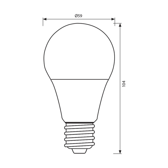 LED BULB E27 9W 3000K 806LM A60 VIVALUX