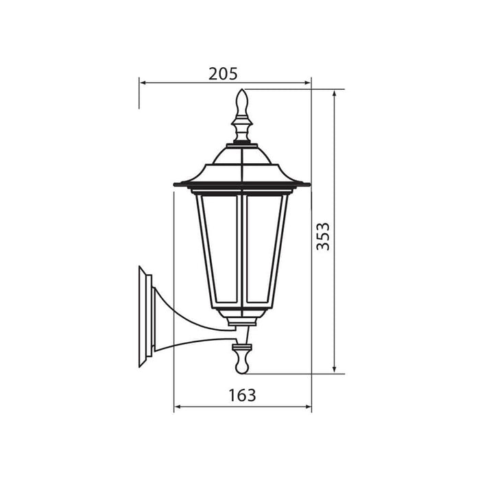 GARDEN LANTERN LOWER BRACKET GOLD E27 VIVALUX MARIBOR