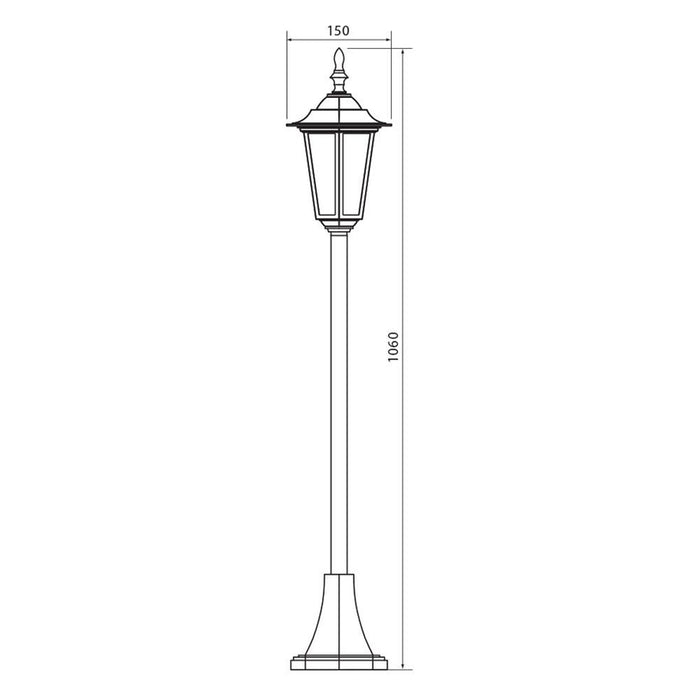 GARDEN LANTERN STANDING 106CM GOLDEN E27 VIVALUX MARIBOR