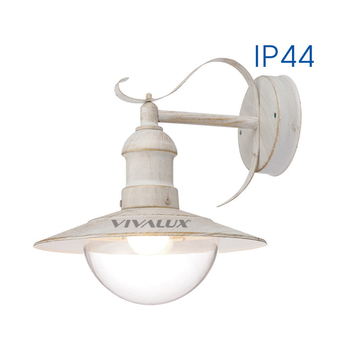 GARDEN LANTERN UPPER BRACKET E27 IP44 WHITE VIVALUX RIVIERA